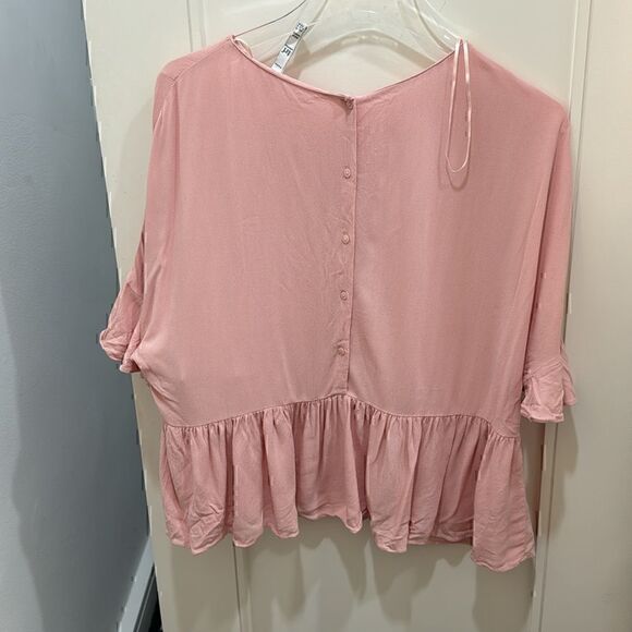 Pink Zara Top Ruffle Sleeve - Picture 3 of 6
